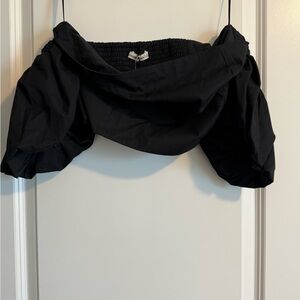 Elegant Black  Off-Shoulder Top